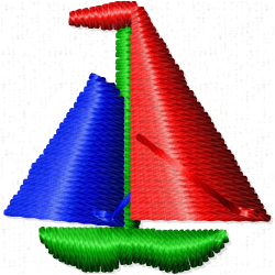 Boats Embroidery Design 5 Boats Embroidery Design 5